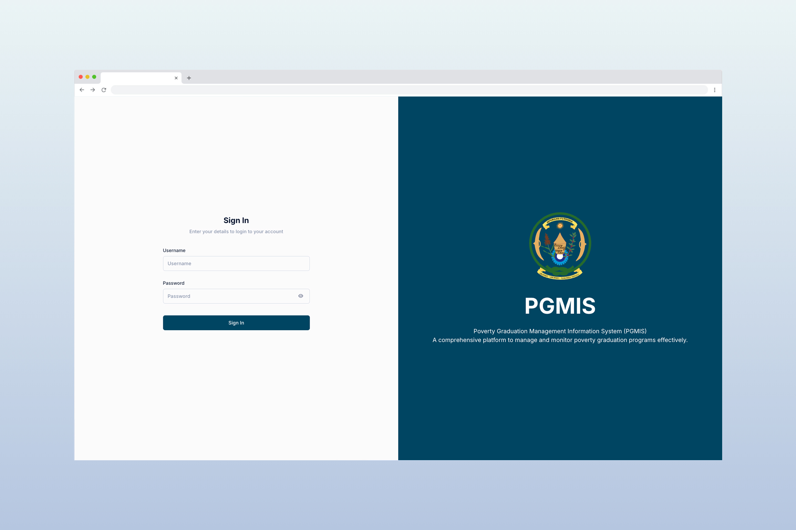 Poverty Graduation Management Information System (PGMIS)